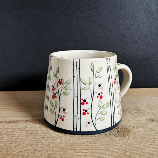 Tasse - Blütenzweig Rosa/Rot