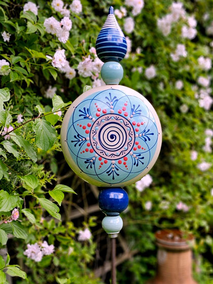 Gartenstele blau