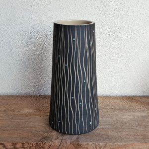 große Vasen - Sgraffito schieferschwarz