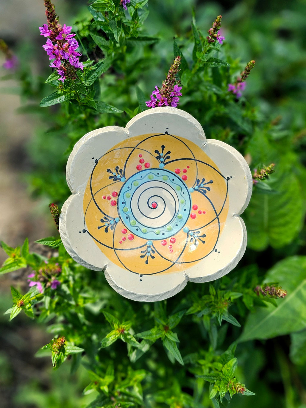 große Keramikblume - Insektentränke 1 – Bild 3