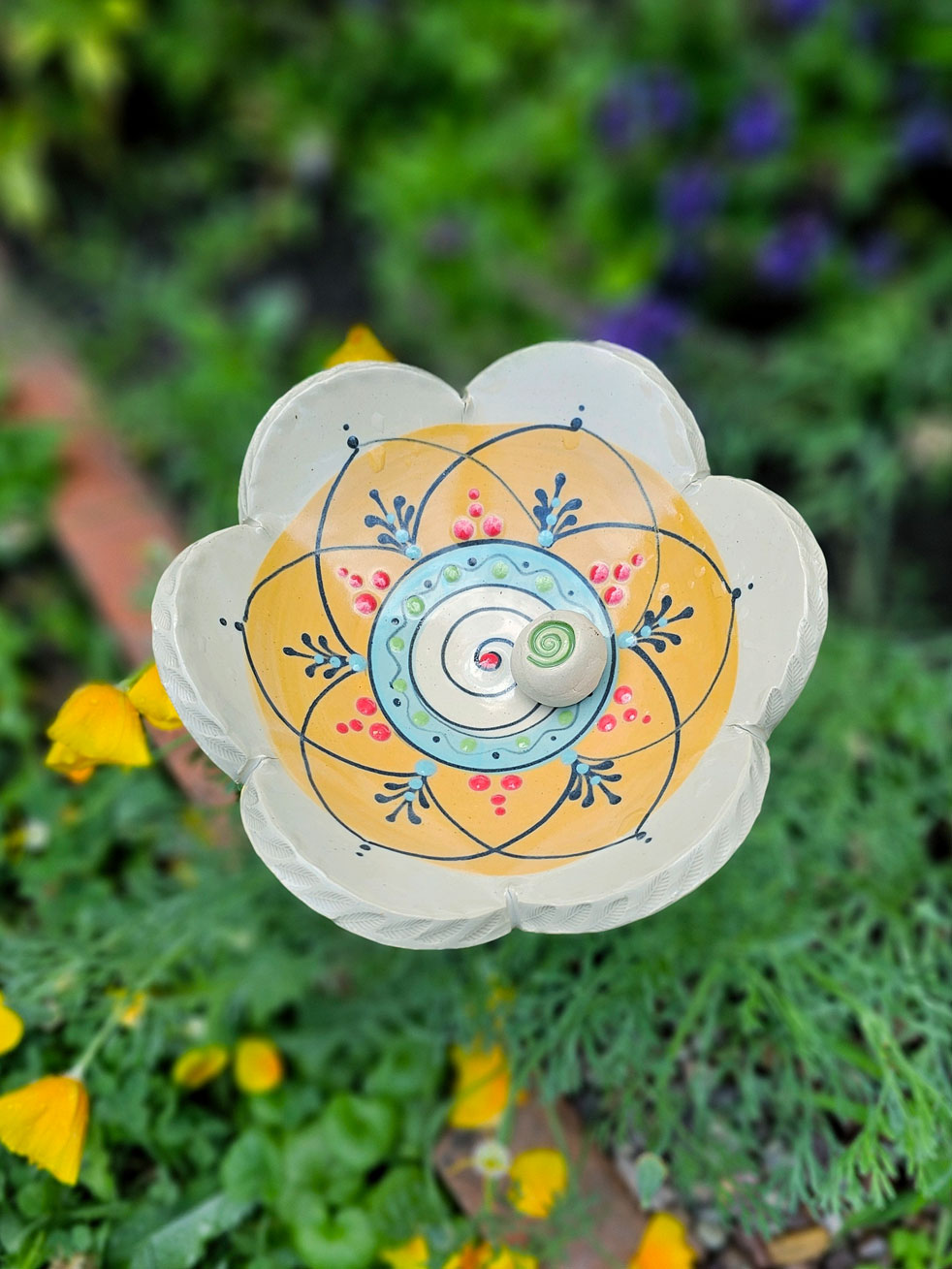 große Keramikblume - Insektentränke 1 – Bild 2