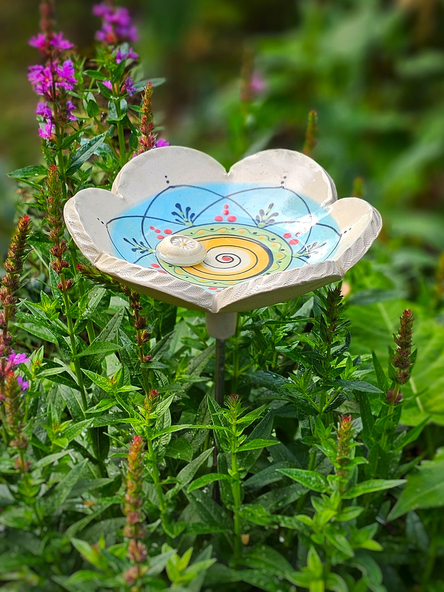 große Keramikblume - Insektentränke 2 – Bild 2