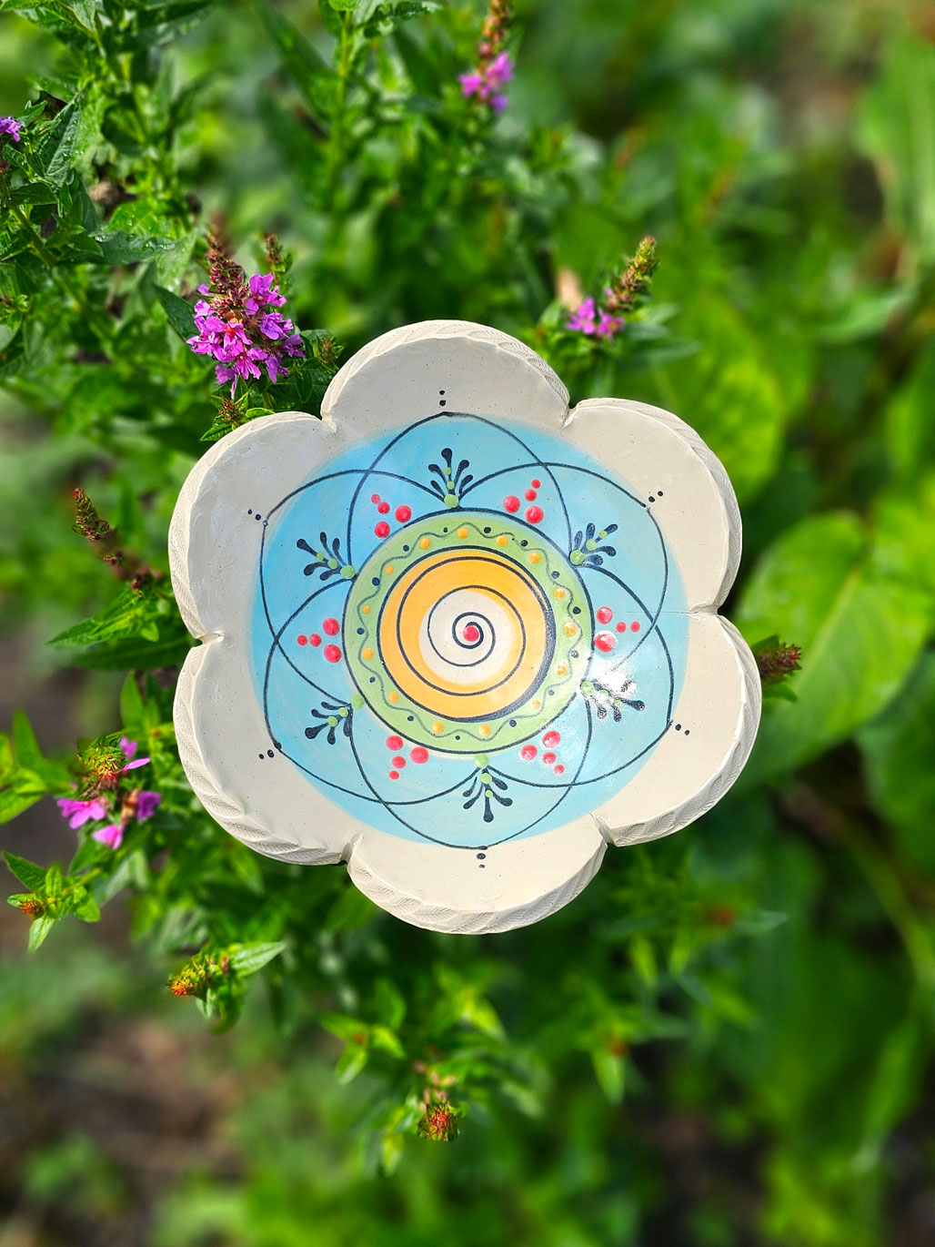 große Keramikblume - Insektentränke 2 – Bild 4