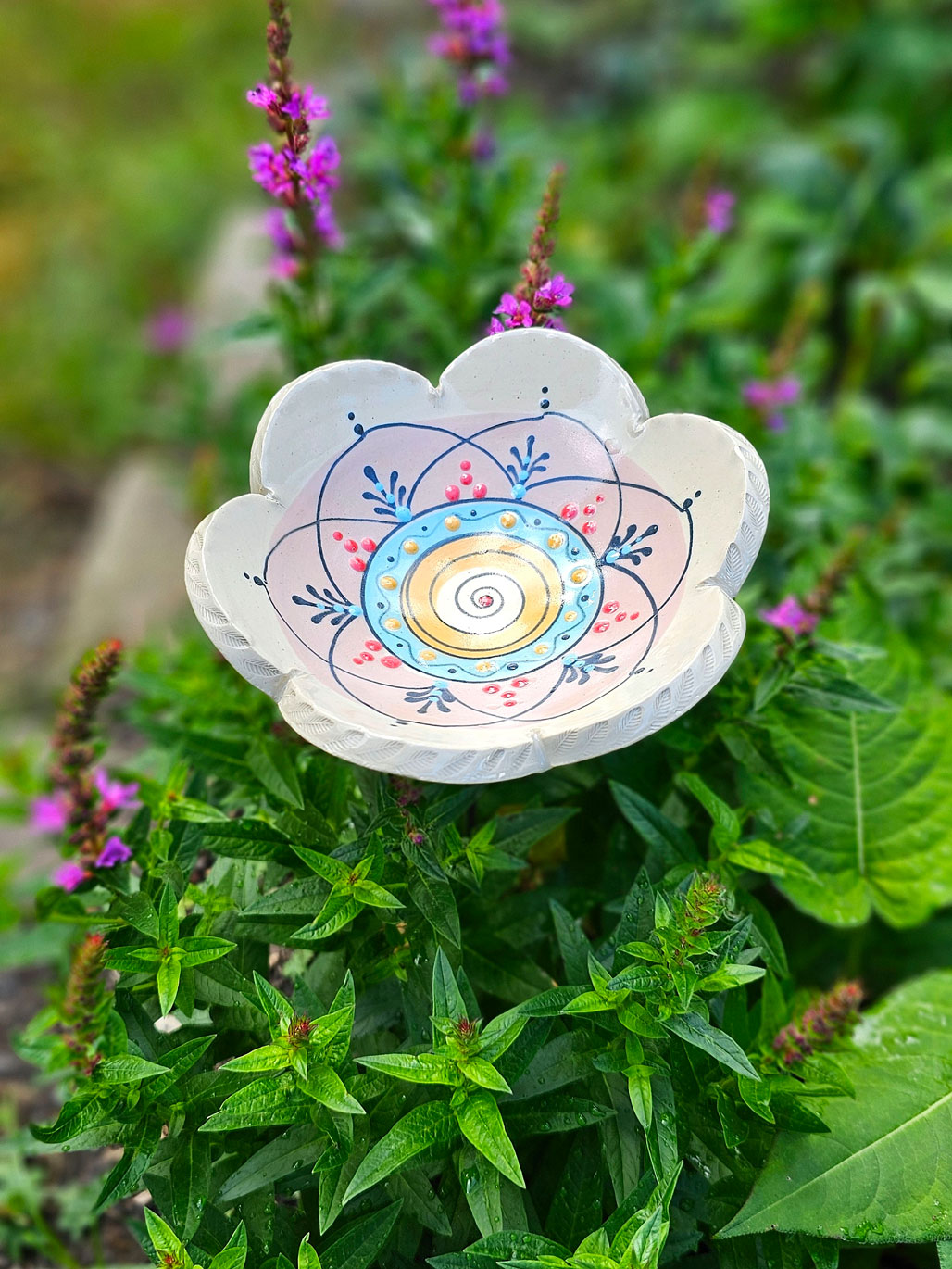 große Keramikblume - Insektentränke 3 – Bild 2