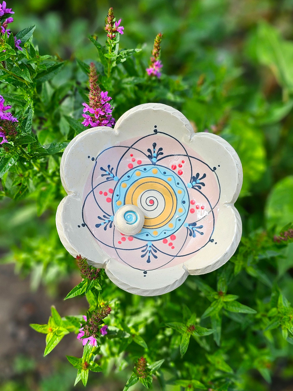 große Keramikblume - Insektentränke 3 – Bild 4