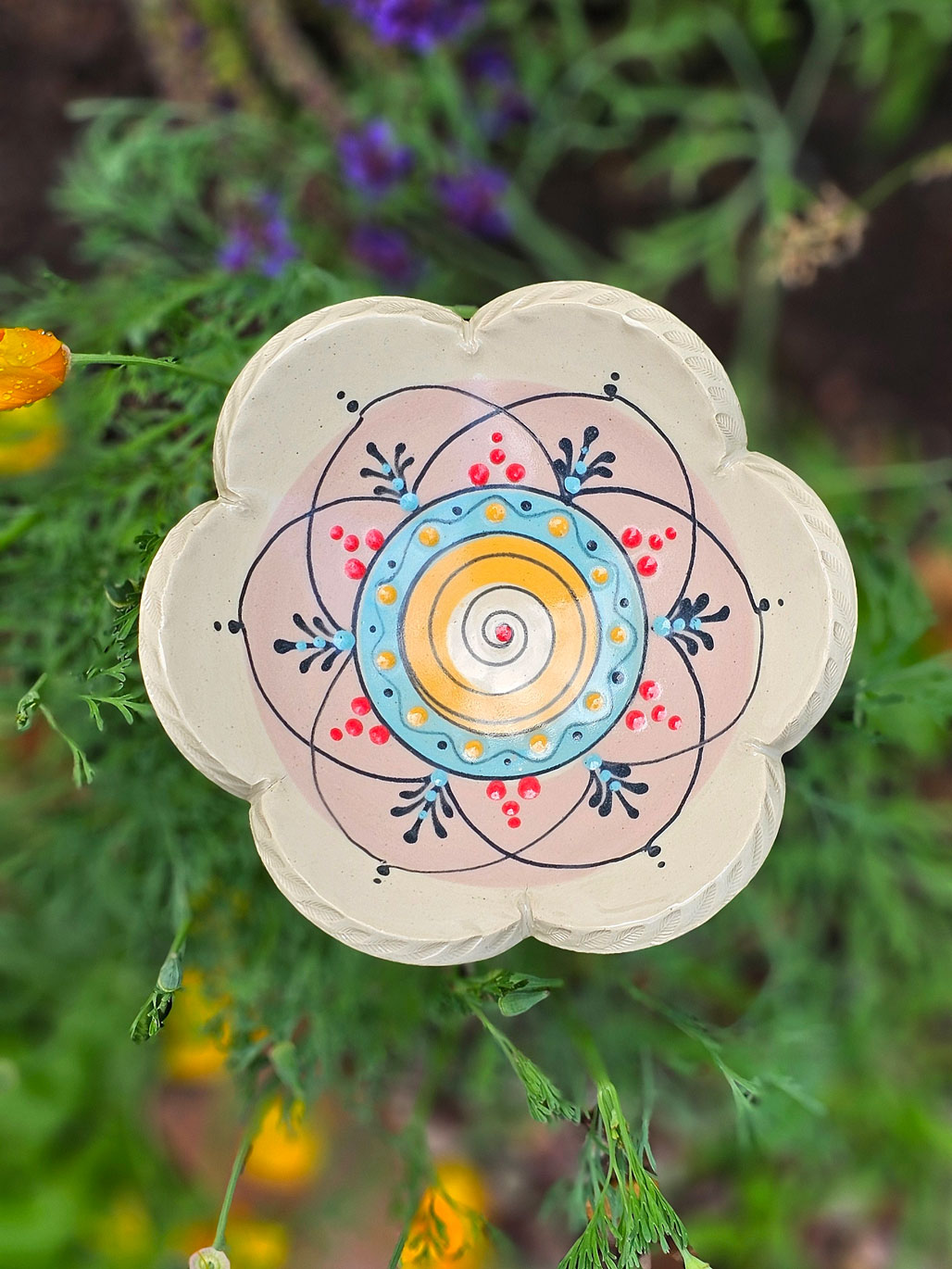 große Keramikblume - Insektentränke 3 – Bild 3