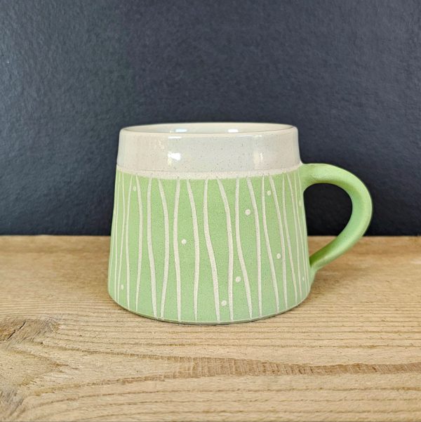 Tasse - Sgraffito Lindgrün